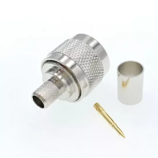 NM300 N ERKEK LMR300-5DFB-RG6 KABLO TİPİ SIKMALI RF KONNEKTÖR