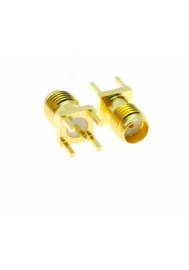 SMA DİŞİ ŞASE PCB TİPİ 180 DERECE GOLD RF KONNEKTÖR